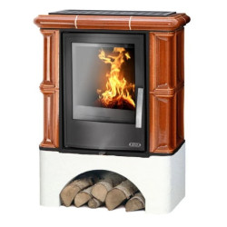 Kachlová kamna ABX Bavaria s výměníkem, kaštan